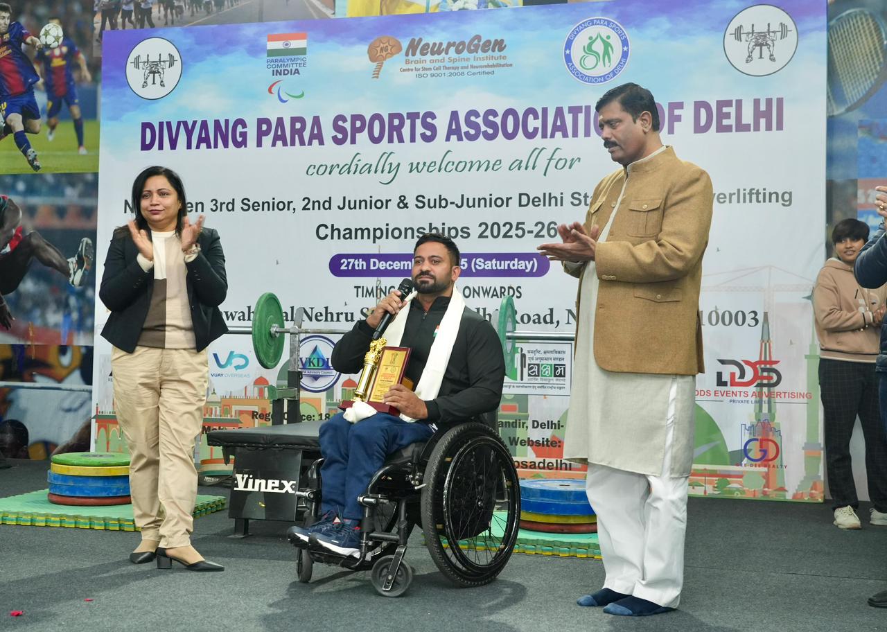 DPSA Organises Delhi State Para Powerlifting Championships 2025–26 at Jawaharlal Nehru Stadium